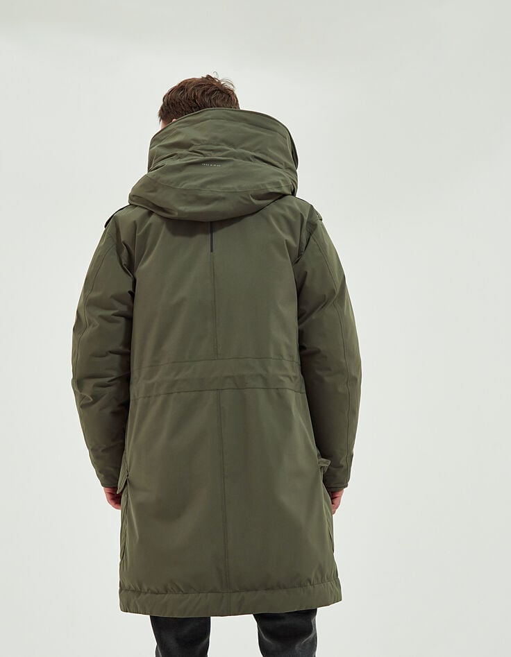 Parka longue dark kaki militaire WATERPROOF Homme-2