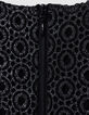 Vestido negro plisado top encaje trampantojo niña-8
