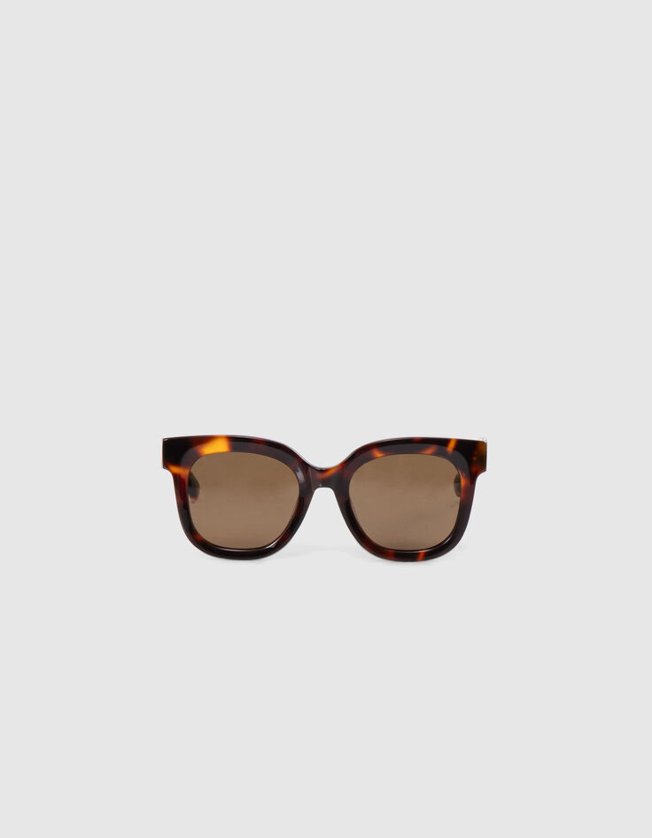 Lunettes solaires miel style oversize papillon Femme-2