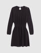 Women’s black sweater dress with diamante buttons-6