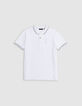 White polo shirt with K-lightning embroidery for boys-2