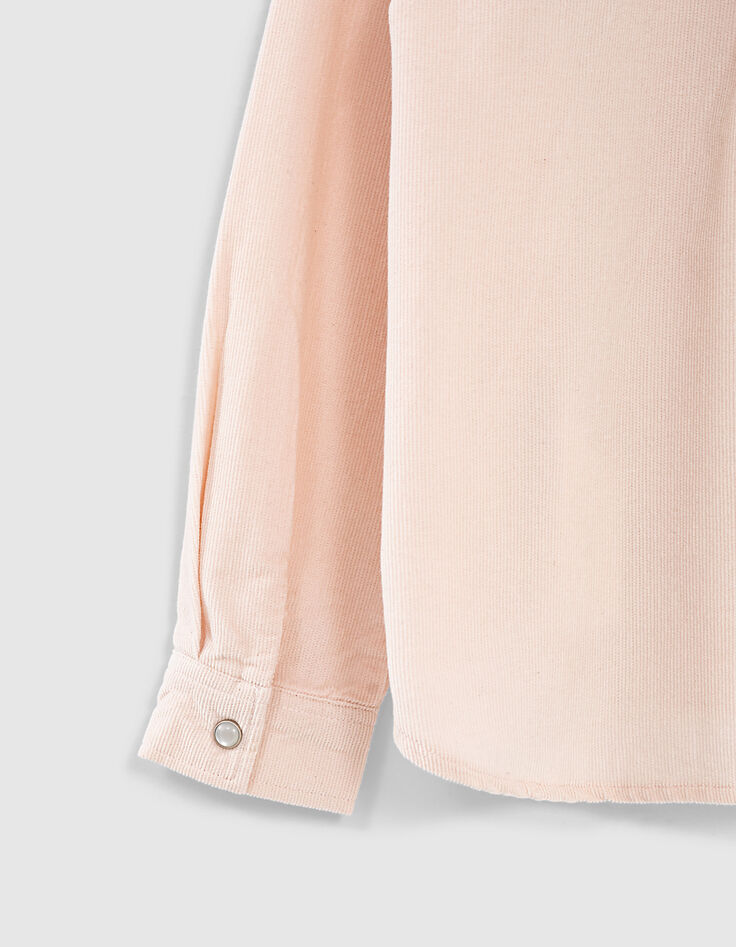 Camisa rosa pálido de pana fina bordada niña-7