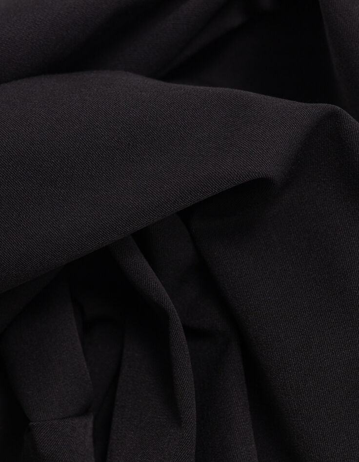 Schwarze Hose mit weitem Bein für Damen-9