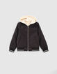 Boys’ black and ivory reversible jacket-3