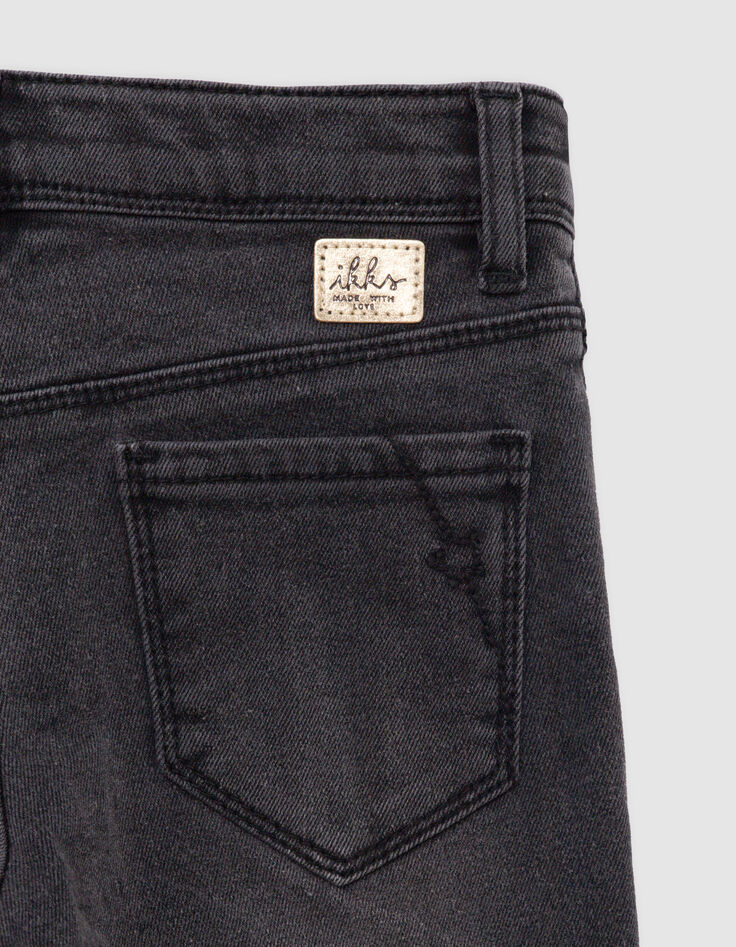 stonewashed  rechte jeans geborduurde zakken meisjes-6