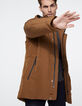 Parka cognac à capuche Homme-1