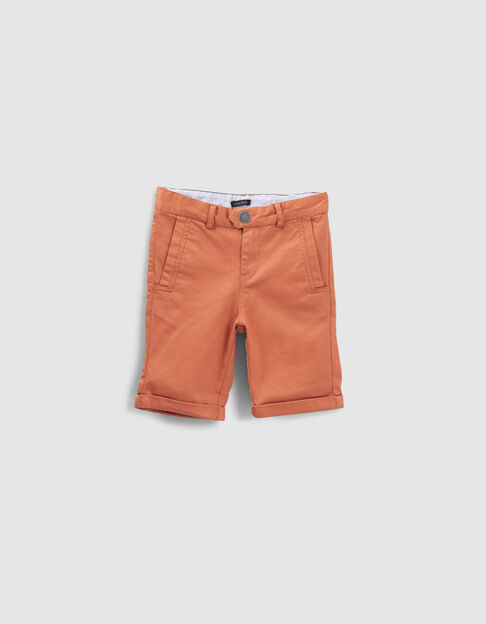 Boys’ orange chino Bermudas - IKKS