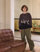 Boys’ khaki wide-leg cargo trousers-2