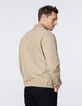 Bomber réversible beige et prince-de-galles Homme-5