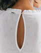Ecru loose top inzet kant en fronsels dames-4