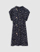 Robe habillée grise imprimé animalier Femme-6