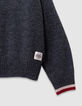 Jersey gris punto maxi lazo hombro niña-6