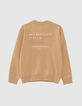 Sudadera beige felpa mensaje relieve espalda niño-3