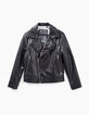 Veste noire esprit motard garçon-2