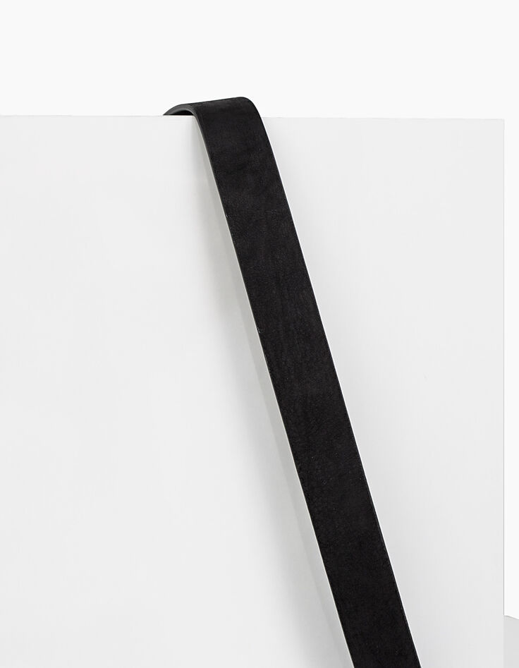 Ceinture noire en cuir nubuck Homme-4