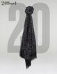 Women's black print scarf-1