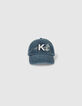 Gorra azul marino K bordada niño-2