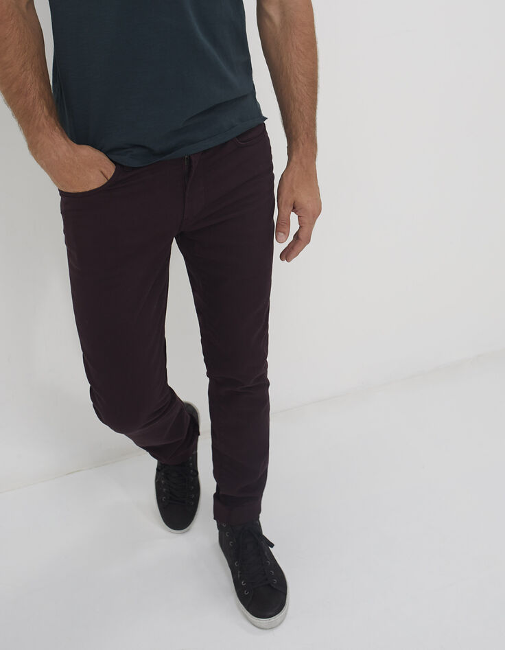 Pruimkleurige herenjeans-4
