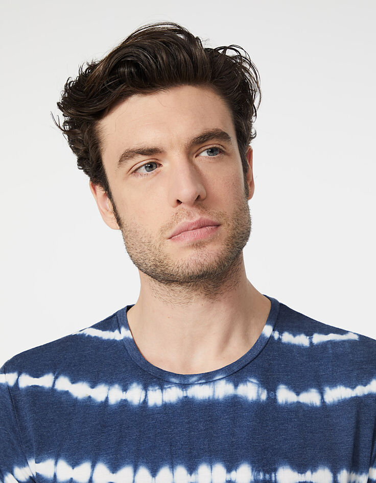Tee-shirt indigo tie and dye Homme-4