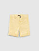 Boys’ light yellow chino Bermuda shorts-1