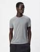 Graues DRY FAST T-Shirt Rundhalsausschnitt-1