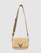 De 111 RAPHIA beige mix raffia en suèdeleer-2