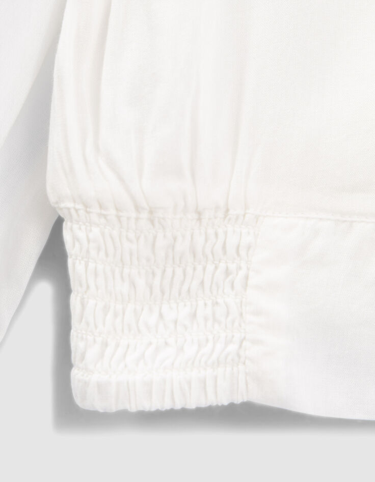 Blusa blanco roto plastr&oacute;n encaje ni&ntilde;a-4