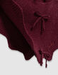 Girls’ pink glittery knit cowl with bow decor-5