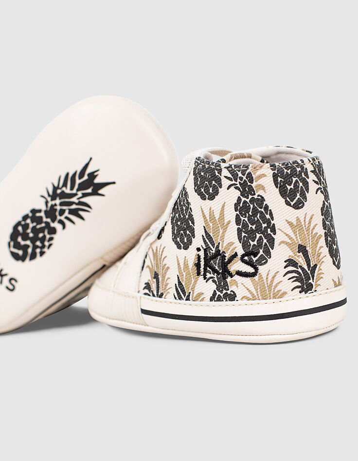 Baskets écrues imprimé ananas bébé fille-4