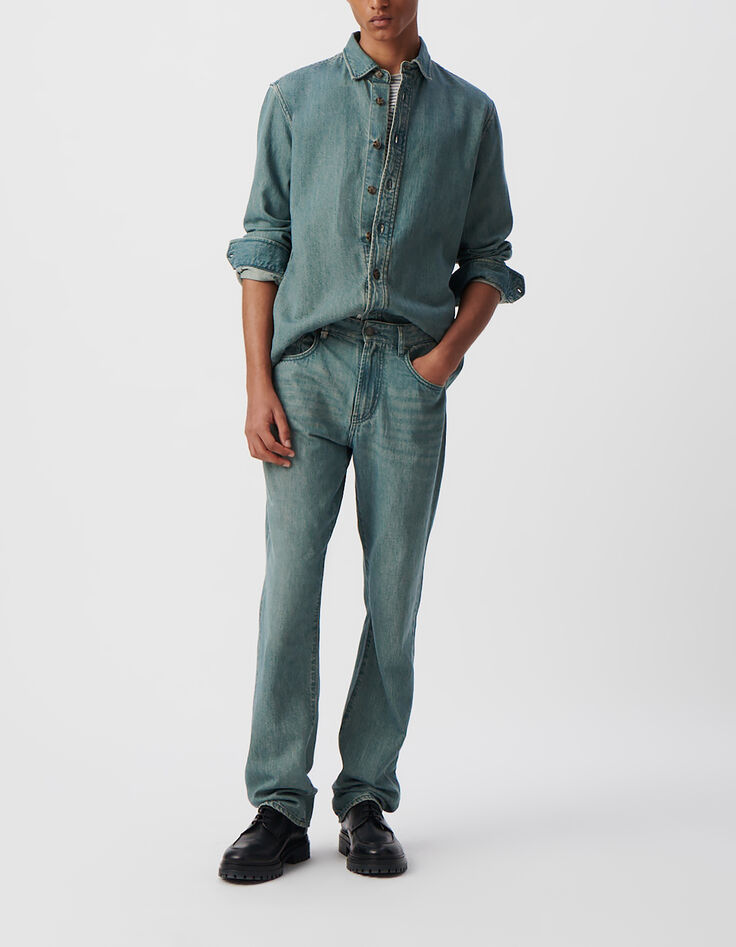 Sobrecamisa vaquera REGULAR azul gris&aacute;ceo hombre-1