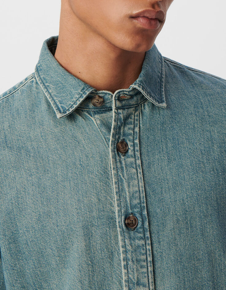 Sobrecamisa vaquera REGULAR azul gris&aacute;ceo hombre-4