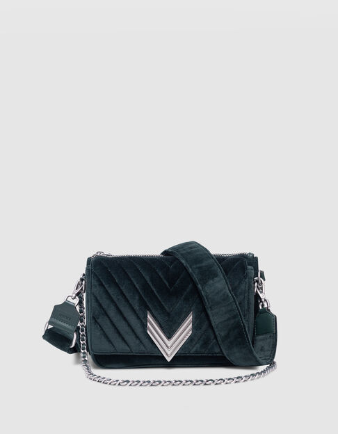 De 111 BOLIVAR groen fluweel gewatteerd Dames - IKKS