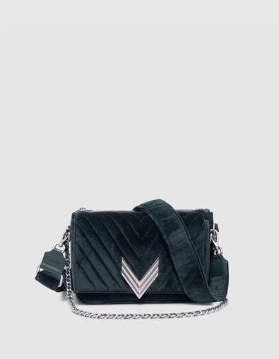 De 111 BOLIVAR groen fluweel gewatteerd Dames - IKKS