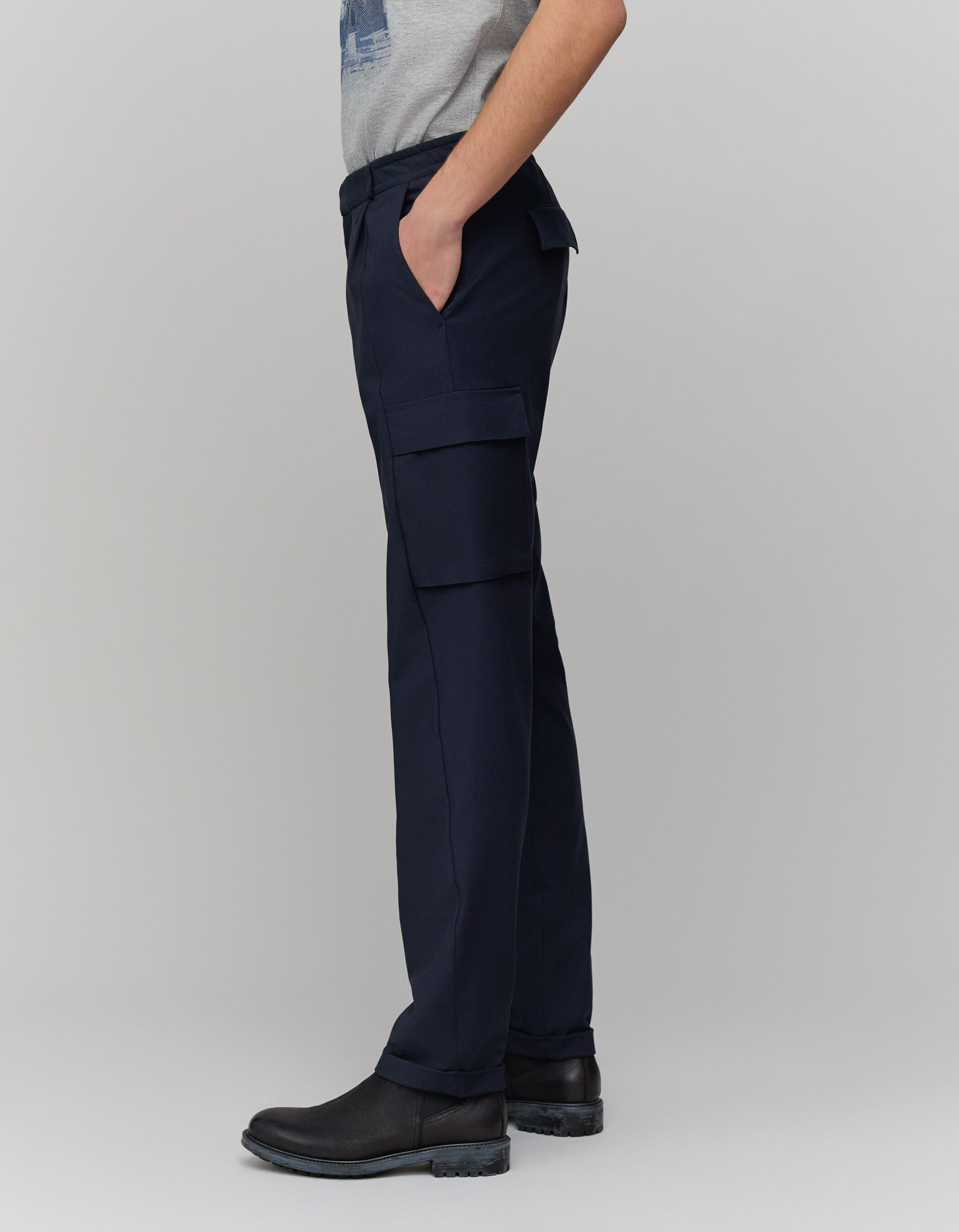 Pantalon BATTLE marine Homme IKKS