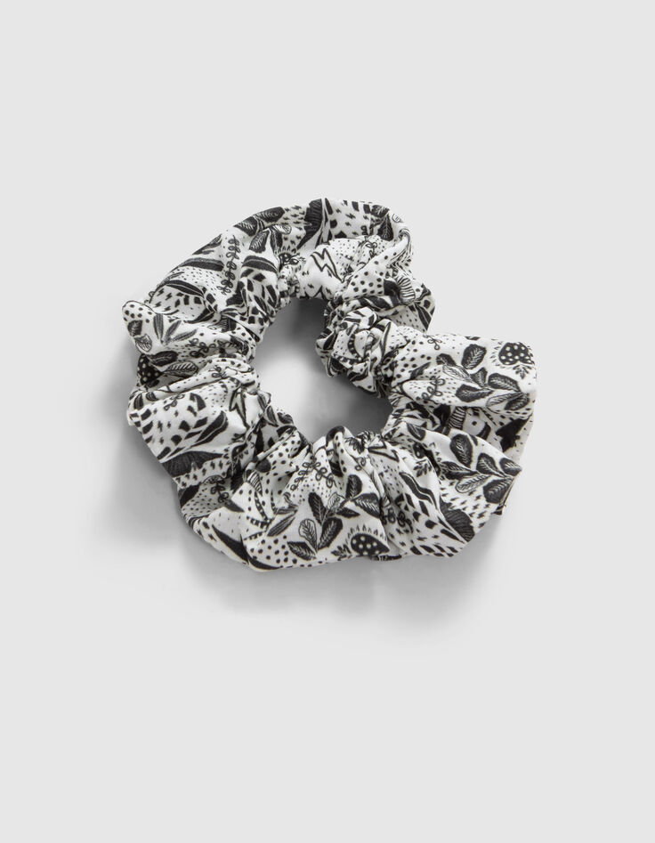 Schwarzes Mädchen-Scrunchie mit Dschungel-Rock-Print-4
