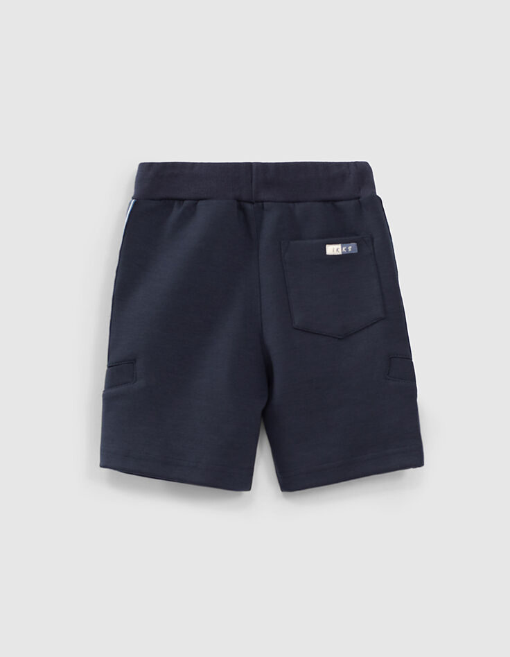 Navy bermuda tech fleece met zijstroken jongens -3 Navy bermuda tech fleece met zijstroken jongens -3