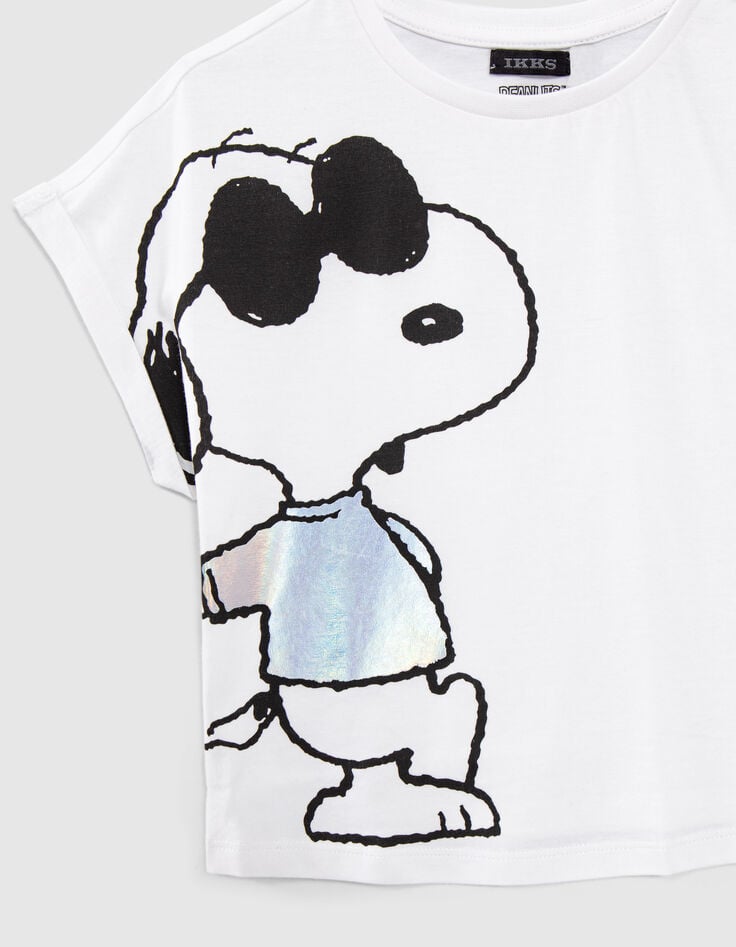 Camiseta blanco roto cropped SNOOPY ni&ntilde;a-2