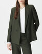 Women&rsquo;s khaki suit jacket with detachable facing-2