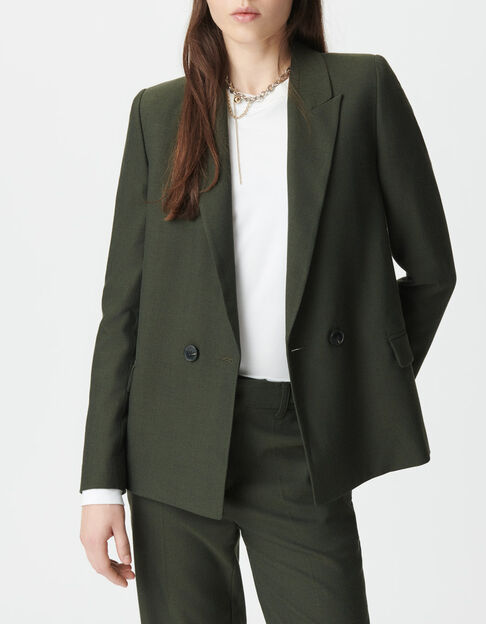 Kaki blazer afneembaar beleg Dames - IKKS