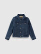 Vintage Blue Jungenjeansjacke mit abnehmbarer Kapuze-6