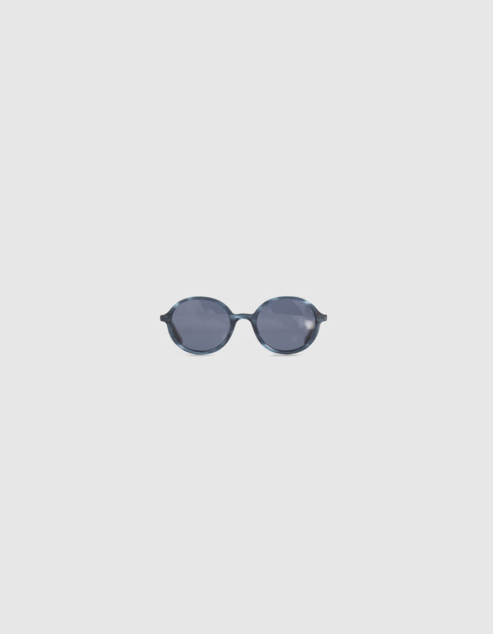 Unisex blue crystal marble sunglasses-3