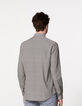 Chemise SLIM noire à motif moucharabieh Homme-3