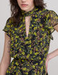 Vestido negro reciclado estampado leo floral Mujer-4