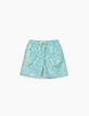 Boys' emerald leaf print swim shorts -1