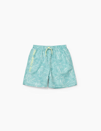 Boys' emerald leaf print swim shorts  - IKKS
