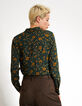 I.Code pinegreen Fleurs Rock print shirt-3