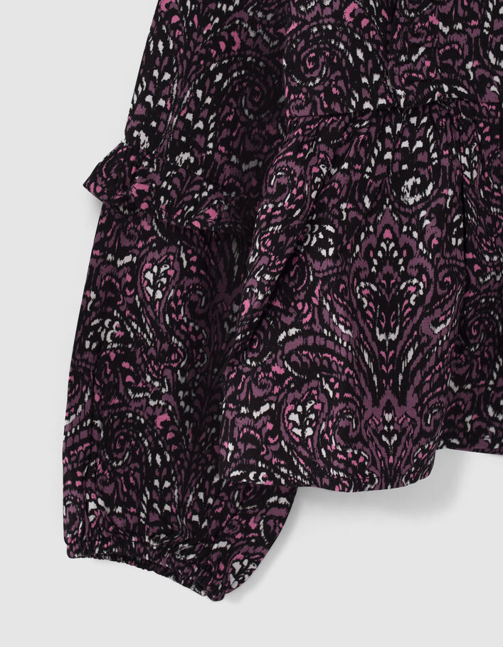 Roze blouse LENZING™ ECOVERO™ paisleyprint meisjes-7