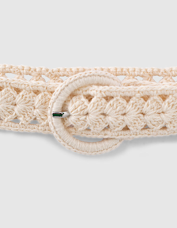 Ceinture écrue en crochet fille-4