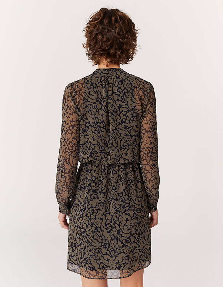 Vestido midi gasa estampado desierto mujer-3