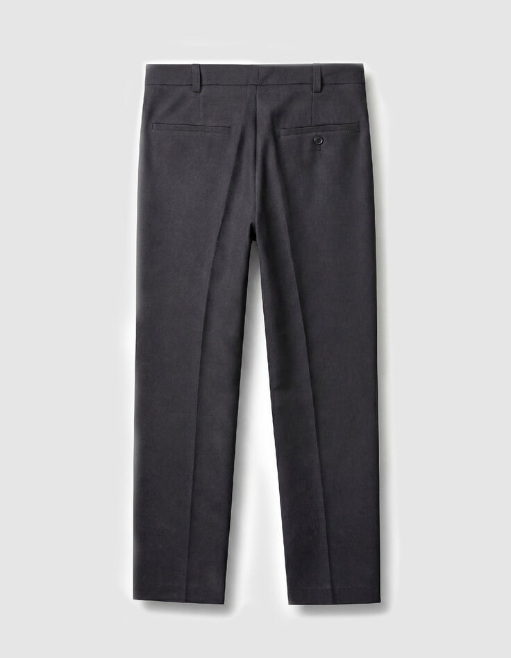 Pantalon de tailleur bleu marine mix lin coton 7/8e Femme-2